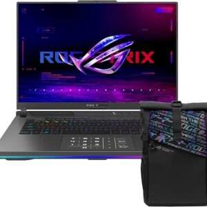 ASUS ROG STRIX G16 G614JIR-N3009W- I9 14900HX- 16GB DDR5-1TB SSD- RTX 4070 8GB- 16″ FHD 165HZ- WIN 11- ROG BACKPACK